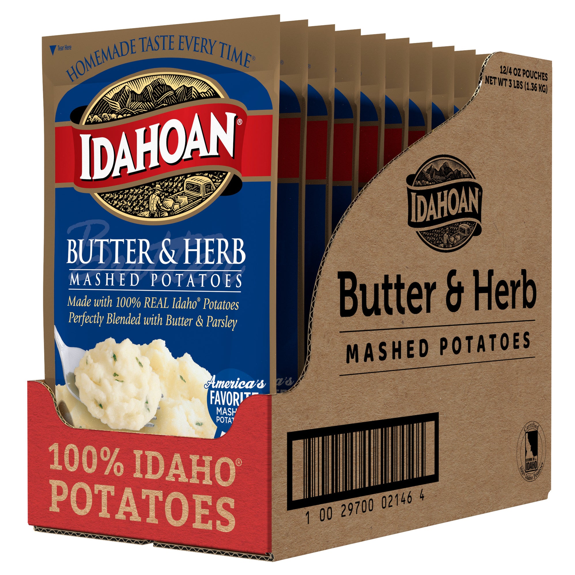 Idahoan® Butter & Herb Mashed Potatoes, 4 Oz (Pack Of 12)