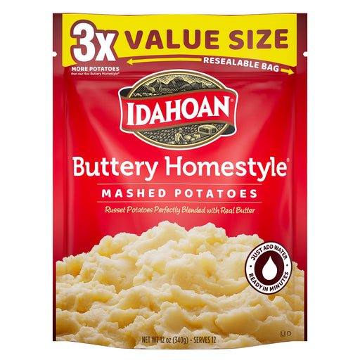 Front image of Idahoan® Buttery Homestyle® Mashed Potatoes Value Size