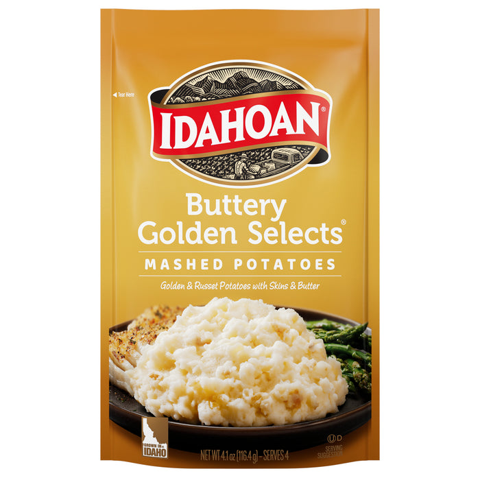 Front image of Idahoan® Buttery Golden Selects® Mashed Potatoes