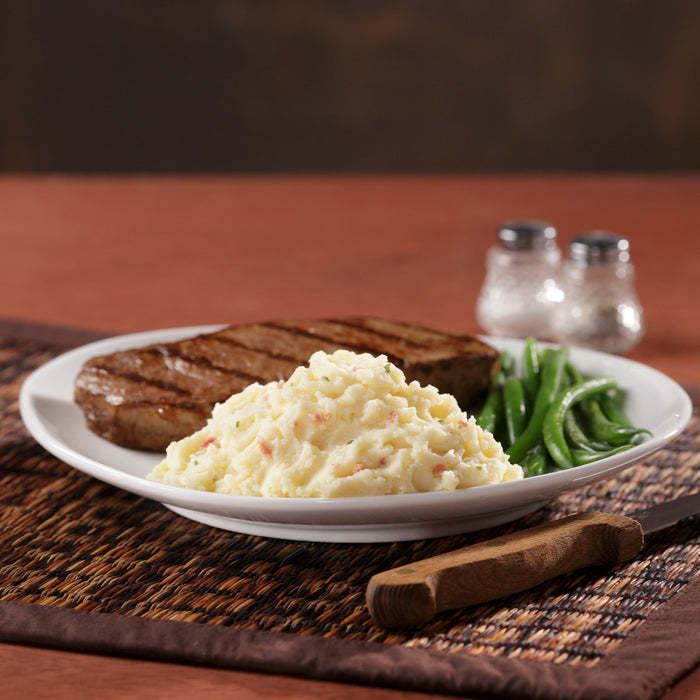 Idahoan Loaded Baked® Mashed made and on a plate