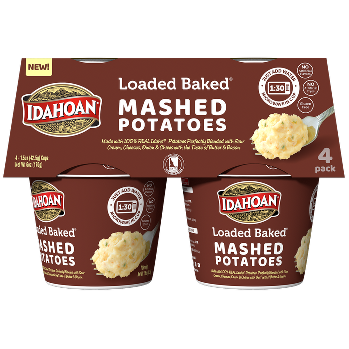 Idahoan Loaded Baked Mashed Potatoes 4-packCup