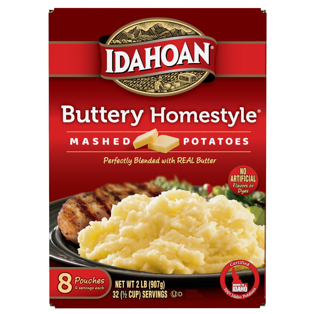 Idahoan Roasted Garlic Mashed Potatoes Family Size, 8 oz Pouch