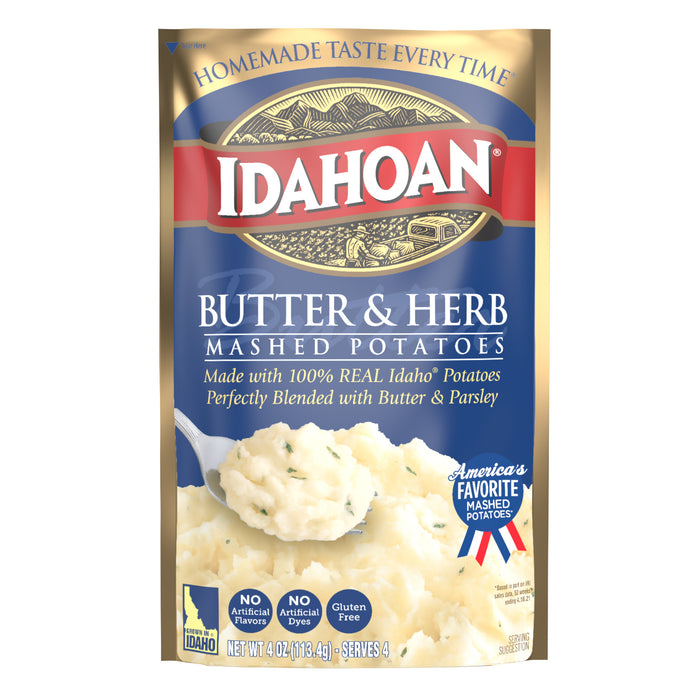 Front image of Idahoan® Butter & Herb Mashed Potatoes