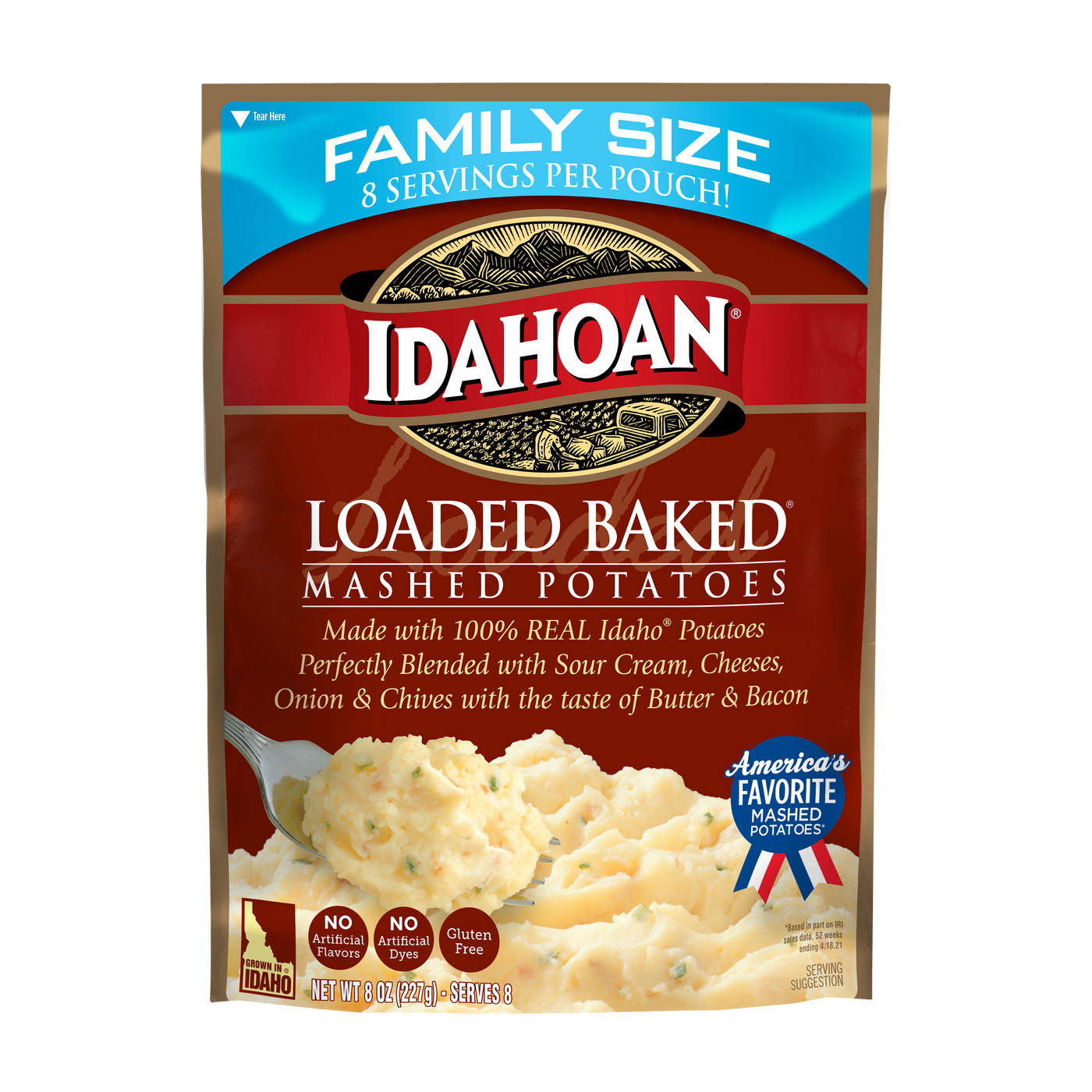 Idahoan® Loaded Baked® Mashed Potatoes Family Size, 8 Oz (Pack Of 8)