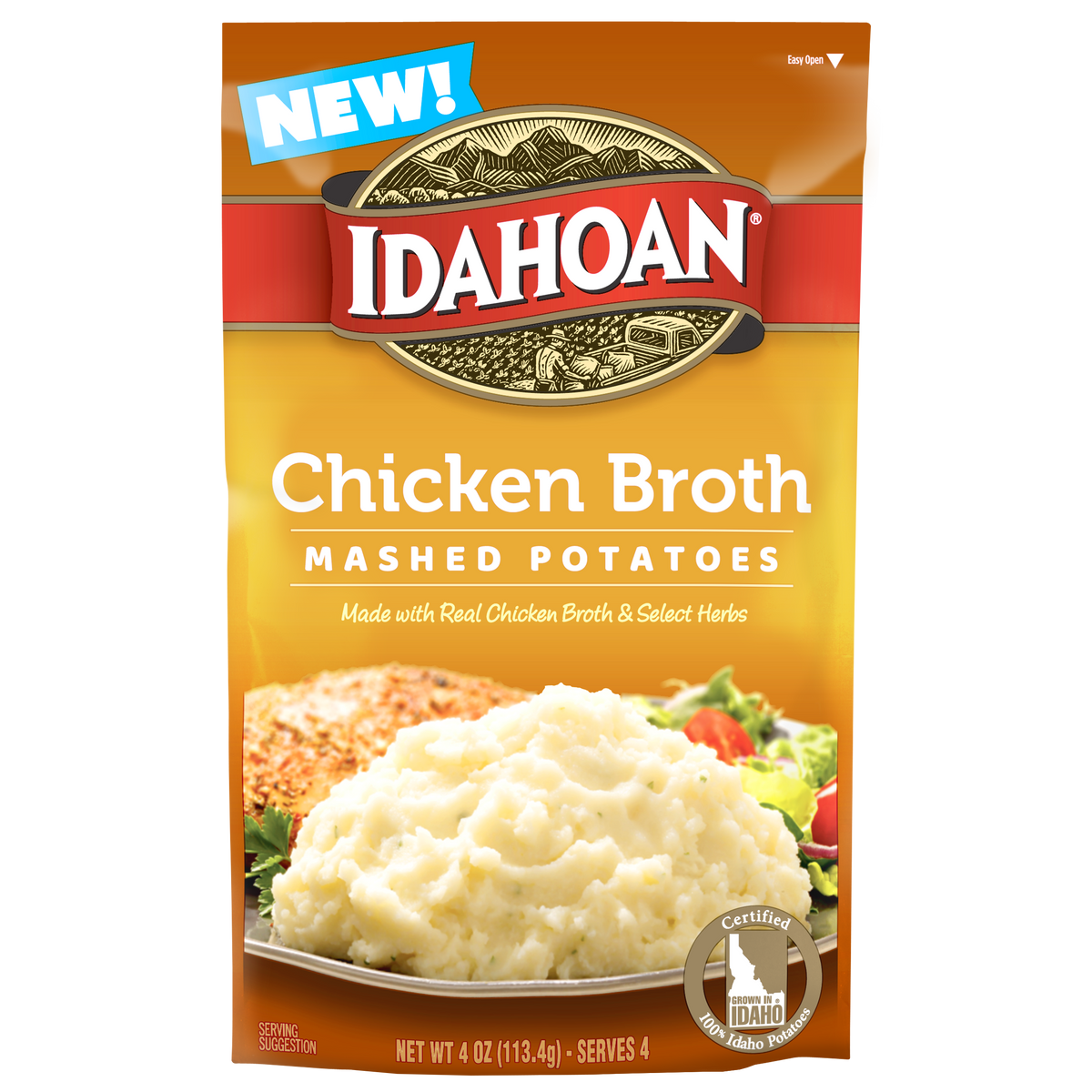 Idahoan Baby Reds Mashed Potatoes Family Size, 8 oz Pouch (Pack of 8)