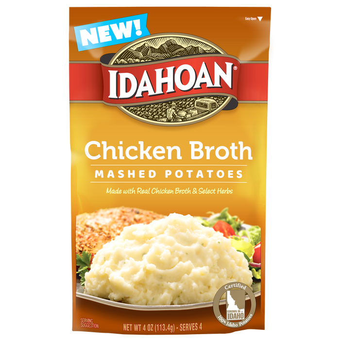 Front image of Idahoan® Chicken Broth Mashed Potatoes