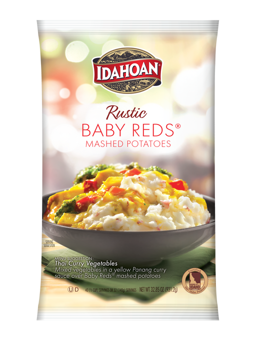 Front of pouch image of Idahoan® RUSTIC Baby Reds® Mashed Potatoes