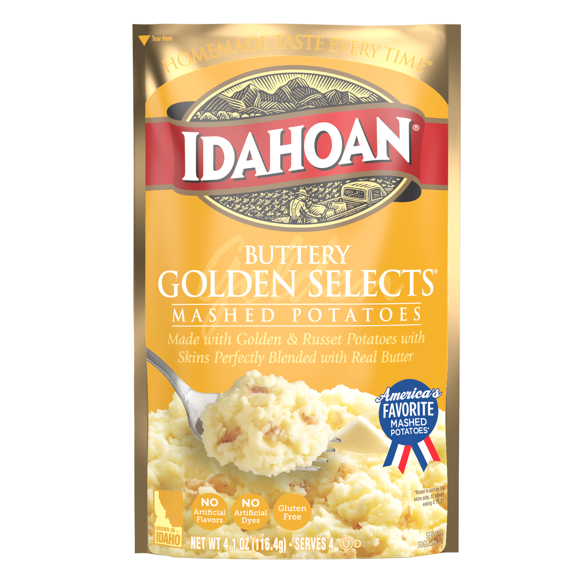 5x Idahoan Butter & Herb Mashed Potatoes 8 oz FAMILY SIZE Packet - 5 PACK