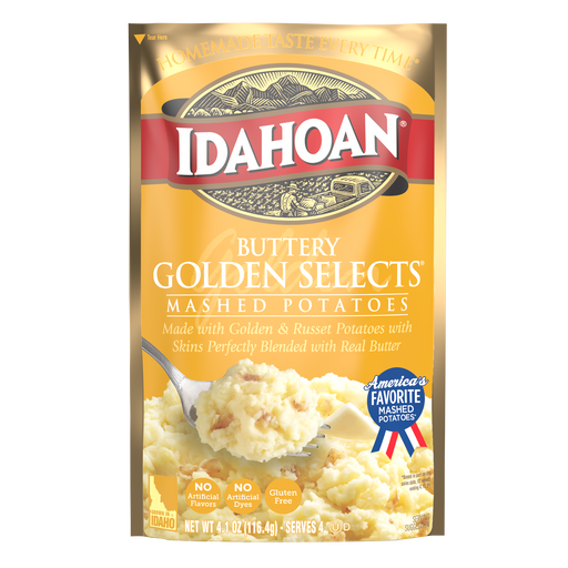 Front image of Idahoan® Buttery Golden Selects® Mashed Potatoes