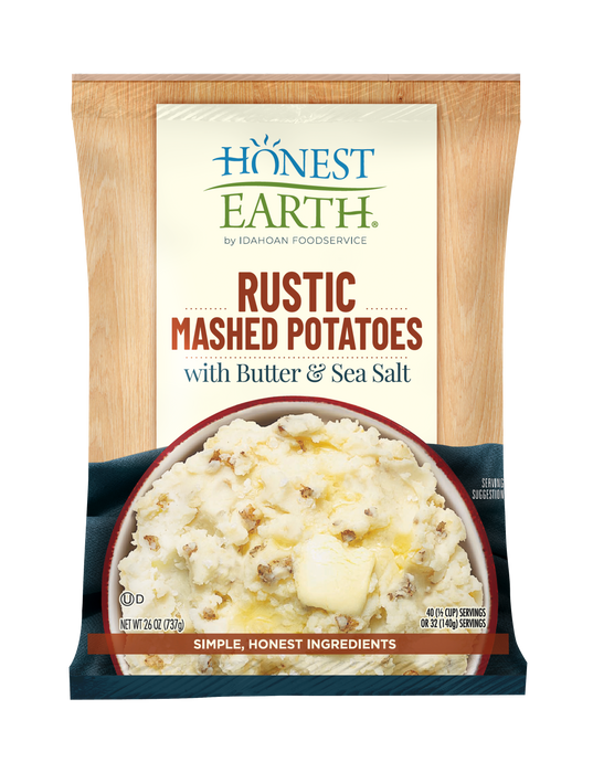 Front of pouch image of Honest Earth® Rustic Mashed Potatoes with Butter & Sea Salt