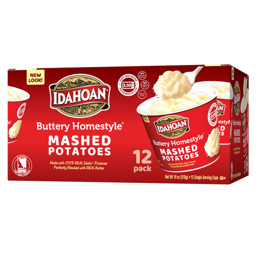 Front image of Idahoan Buttery Homestyle® Mashed Potatoes Cup Club Pack