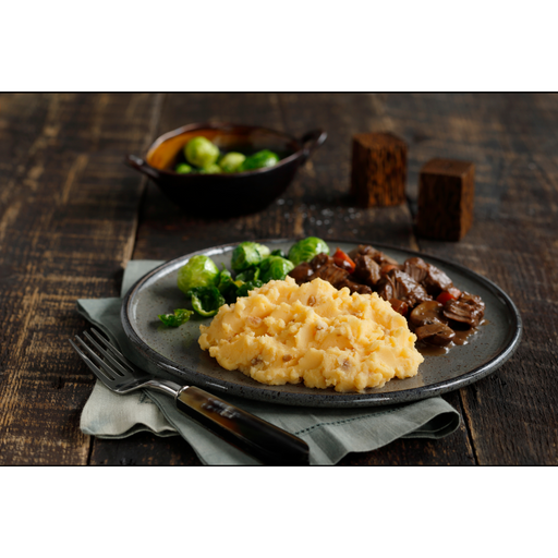 Image of cooked and plated Idahoan® Smokey Cheese & Bacon Mashed Potatoes